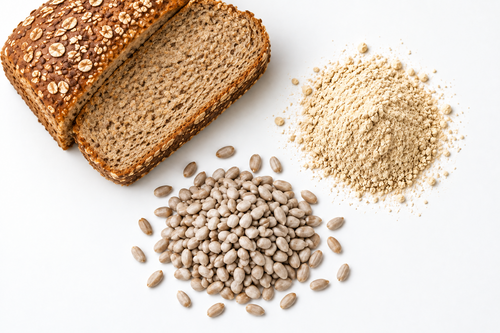 Use of organic sunflower protein in wholemeal wheat bread