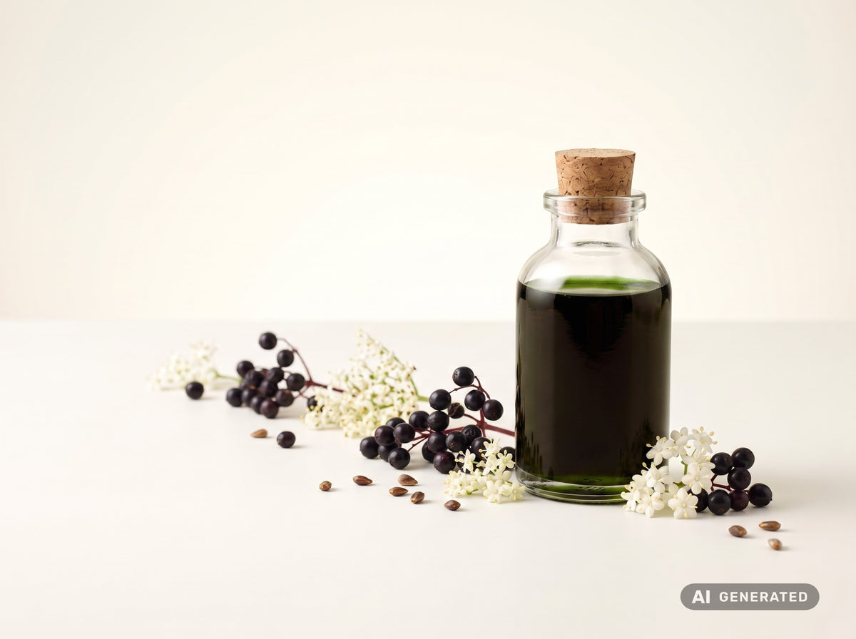 Aceite de semilla de saúco prensado en frío, ecológico